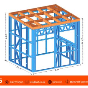 Shed Steel Frame Kitset - 3m x 2.5m FREE DELIVERY*