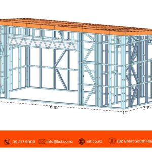 Shed Steel Frame Kitset - 3m x 6m FREE DELIVERY*