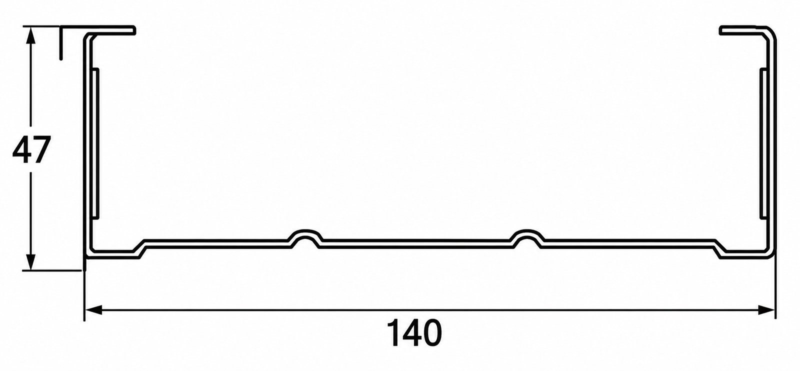 140x47 BMT 0.75 C Section Stud